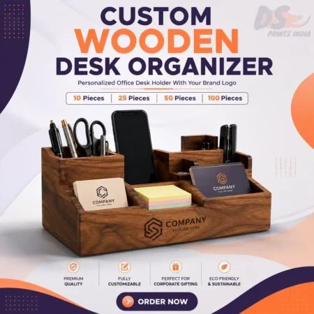 Custom wooden desk organizer ad