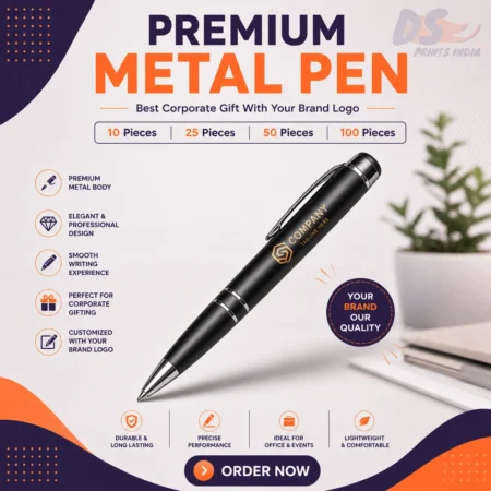 Premium metal pen corporate ad design